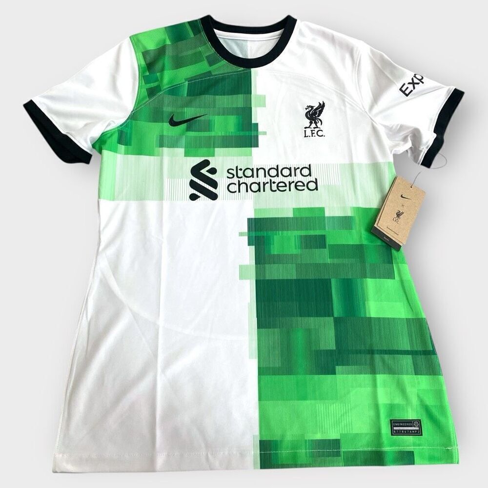 Nike Liverpool FC 23/24 Away Jersey Green/White DX2732-101 Womens size M New NWT